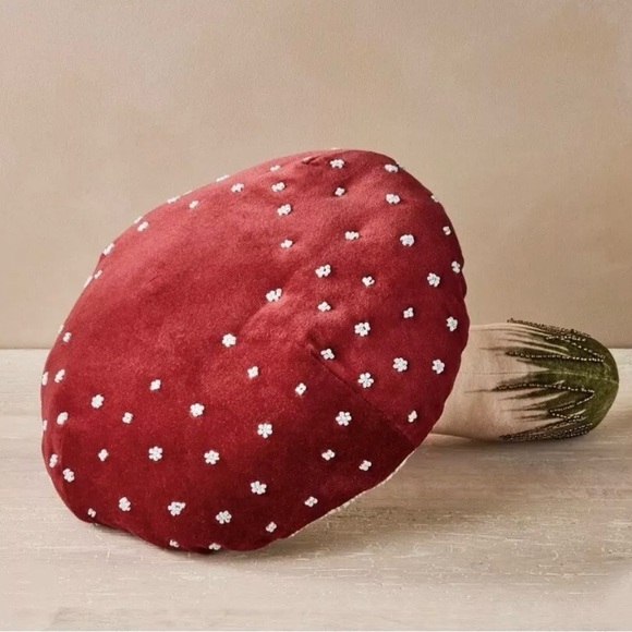 John Derian Target Embellished Velvet Mushroom Pillow EUC - Picture 7 of 7